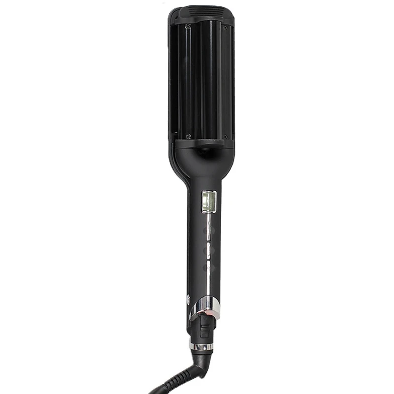 Professional Salon Hair Curles Iron Deep Wave Curling Irons Ceramic Triple Barrel Big Curlers with LCD Temperature | Красота и