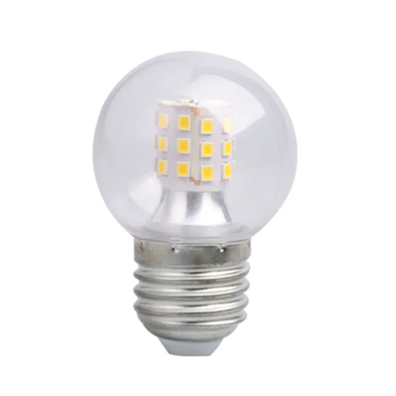 

led lamp bulb e27 screw three-color dimming transparent mini led bulb 5w 7w magic bean light source