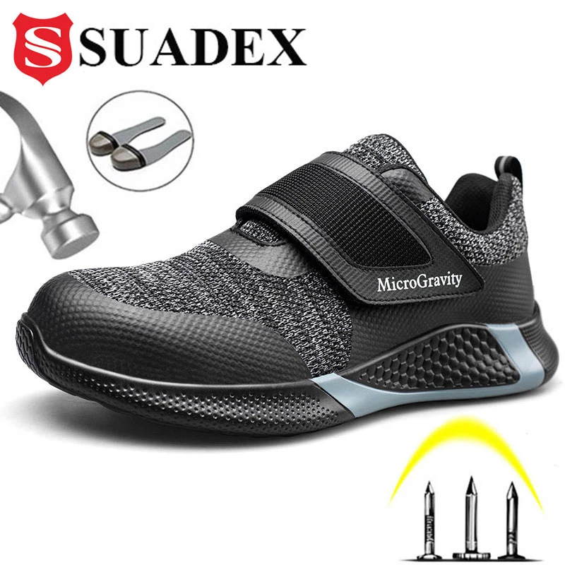 Safety-Shoes Lightweight Steel-Toe Footwear Protective Work Construction Shockproof SUADEX