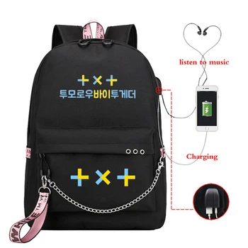 

Kpop TXT Backpack Sac A Dos Tomorrow X Together School Bags for Teenage Girls Plecak Bookbag Women Backpacks Mochila Infantil