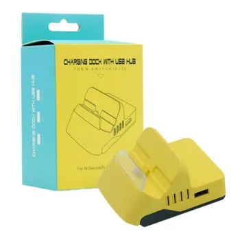 

Portable TYPE-C Charging Dock Adjustable Station Charging Base With 4 USB Hub For Nintendo Switch/Switch Lite Accessories