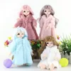 Multicolor 1 Set Long Sleeve Soft Fur Coat Tops Dress Winter Warm Casual Wear Accessories Clothes for Barbie Doll Kids Toy ► Photo 3/6