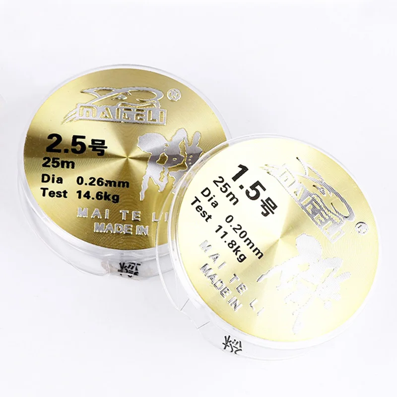 Fishing Line 25m Super Strong Lure Nylon Rock Nylon Clear Sub Main Monofilament Carp Pesca
