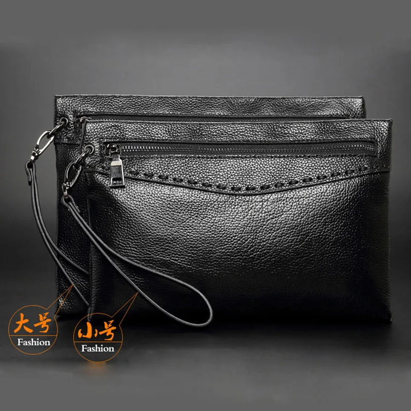 

Genuine Leather MEN'S Handbag Men's Bag New Style Soft Leather Clutch Korean-style Fashion First Layer Leather Handbag Bag Fashi