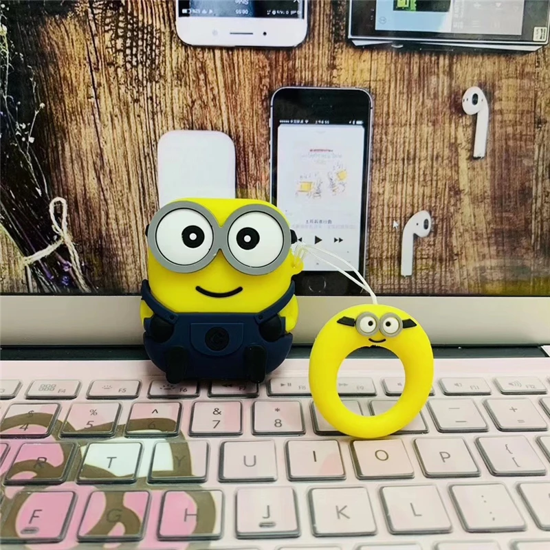 Забавный мультяшный чехол для Apple Airpods, защитный чехол, милый чехол для Bluetooth наушников, Модный мягкий силиконовый чехол s, сумка для гарнитуры