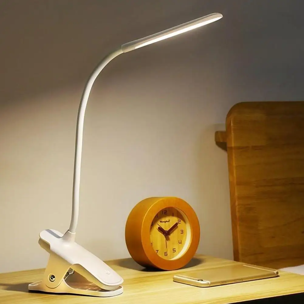

LED clip reading light USB charging reading light touch switch bedroom dormitory bed learning to read charging clip table lamp