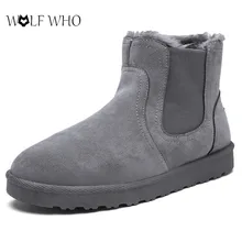 Мужские зимние ботинки; удобные мужские кожаные ботинки из флока; теплые плюшевые зимние кроссовки; botas hombre; пара мягких ботинок; Erket Bot