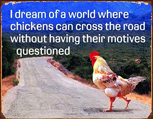 Chickens Motives Безнадежное предприятие вегетарианский перевод Оловянная картина «металлические номерные знаки» оловянный знак настенная декоративная доска Ретро паб и бар оловянный плакат - Цвет: Chickens Motives