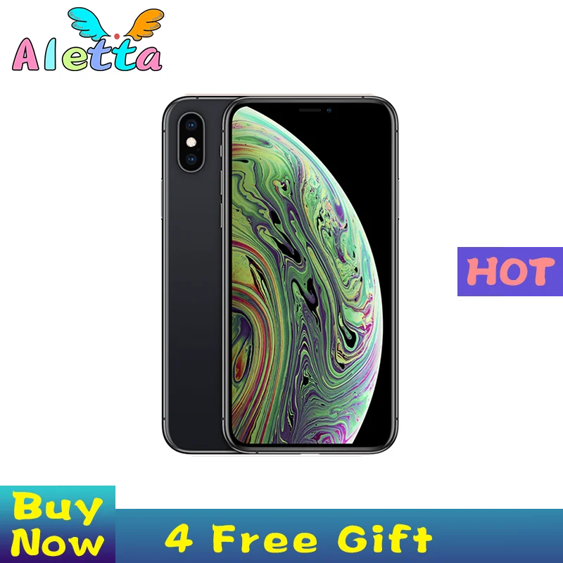 

Unlocked Apple iPhone Xs 5.8inch Face ID NFC ROM 64GB/256GB Smartphone A12 Hexa-core Apple Pay