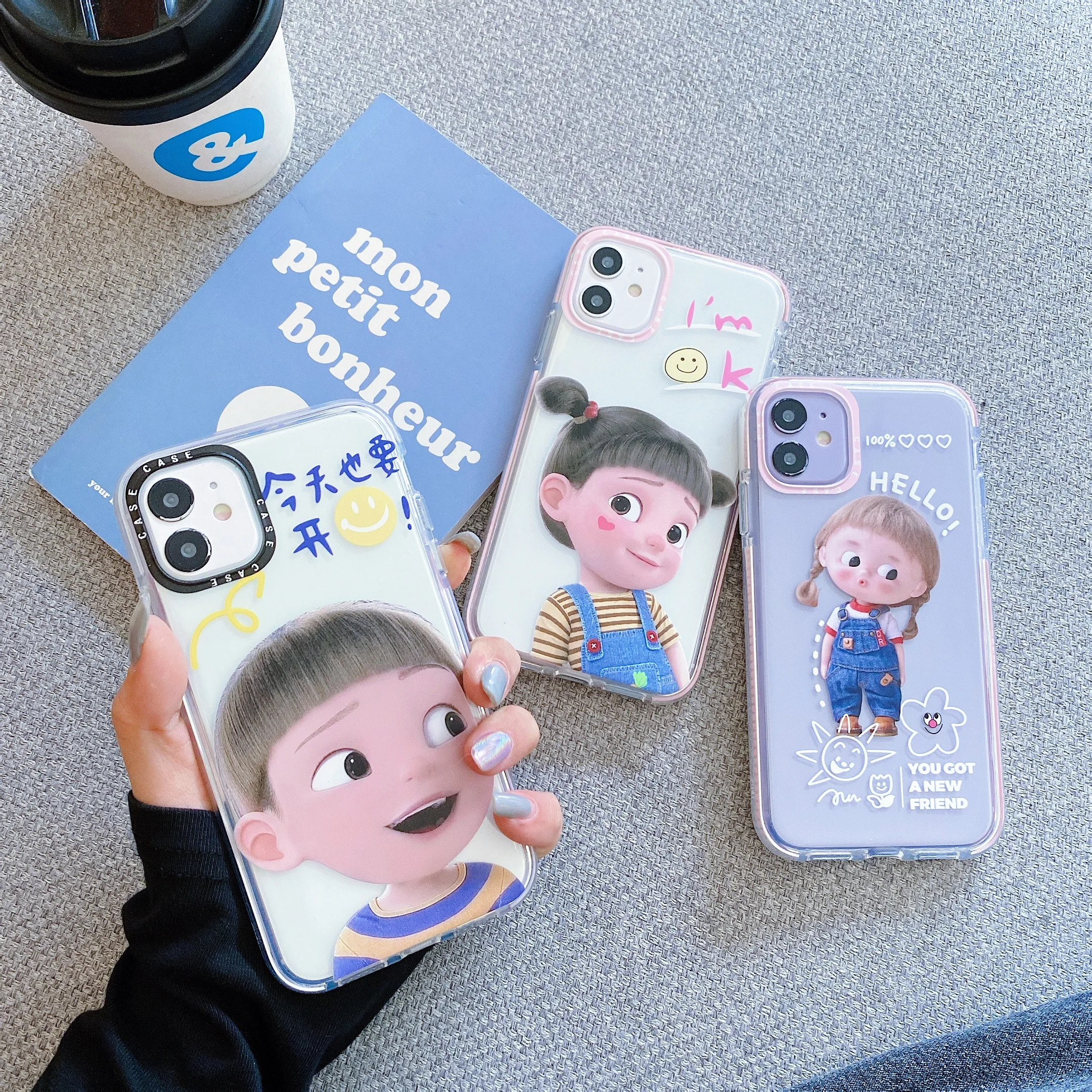 Милый чехол для мальчиков и девочек задняя крышка iPhone 12 Pro Max телефона Mini 11Pro X XS XR 8 7