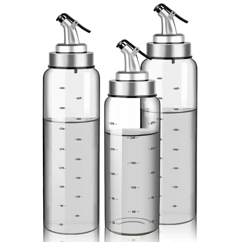 

Spice Glass Oil Bottle Soy Sauce Vinegar Spice Jar with Scale Condiment Bottle Oiler Seasoning Storage Spice Container Organizer