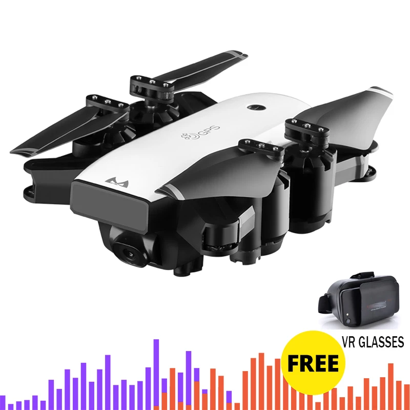 Follow me вертолет складной Дрон широкий угол HD 1080P wifi камера Дрон с двойной gps FPV RC Квадрокоптер игрушка для ребенка подарок