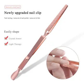 

Universal Nail Shaping Clip Cross Handle Double Head Dual-use Dead Skin Cuticle Pusher Nail Shaper Manicure Pedicure Tool