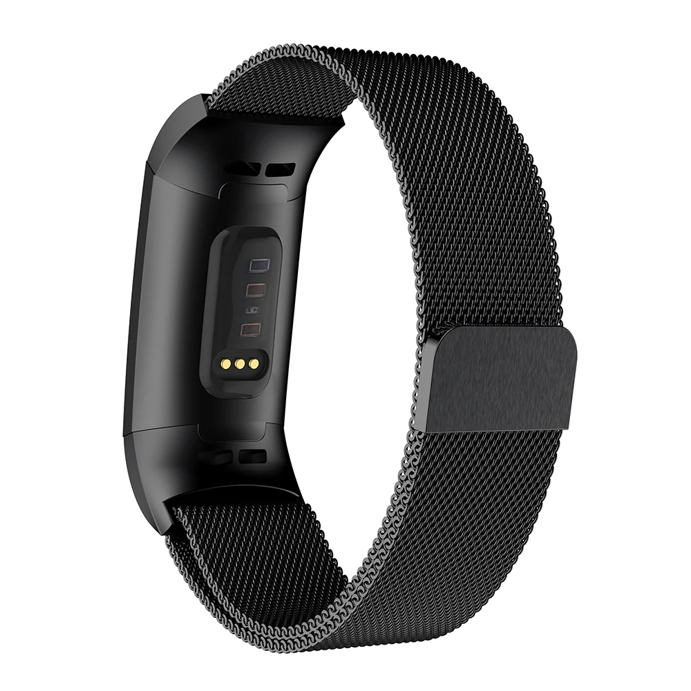 Миланская петля ремешок для часов для Fitbit Charge 3 ремешок из нержавеющей стали браслет ремень металлический ремешок для часов