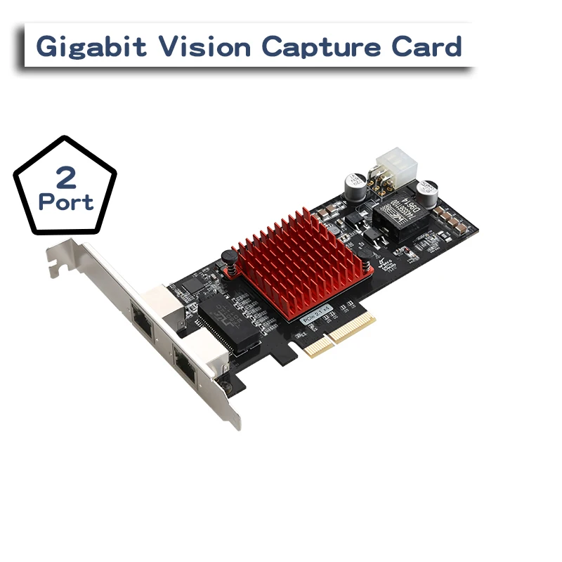 Двухпортовая сетевая карта POE RJ45 gigabit ethernet PCI E используемая для промышленного
