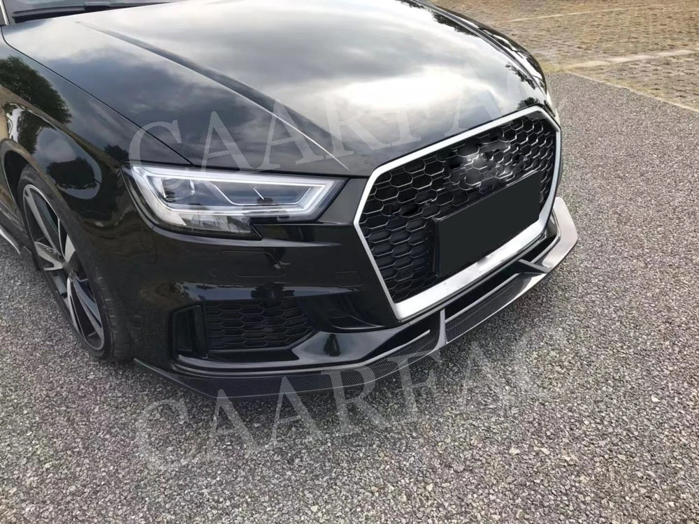 Carbon Fiber Front Lip Spoiler for Audi A3 RS3 Sedan 4 Door Head Bumper Chin Shovel Car Styling