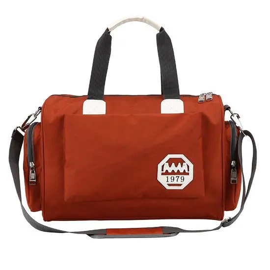 Garment Travel Bag with Shoulder Strap Duffel Bag Carry on Hanging Suitcase Clothing Business Bag Multiple Pockets - Цвет: Orange