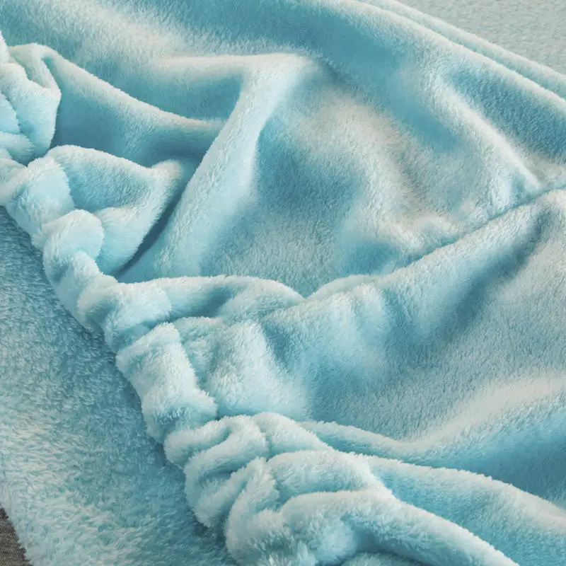 Простыня для зимы синего цвета, теплая мягкая Коралловая флисовая ткань, комплект простыней, одинарное постельное белье с эластичной фланелевая простыня