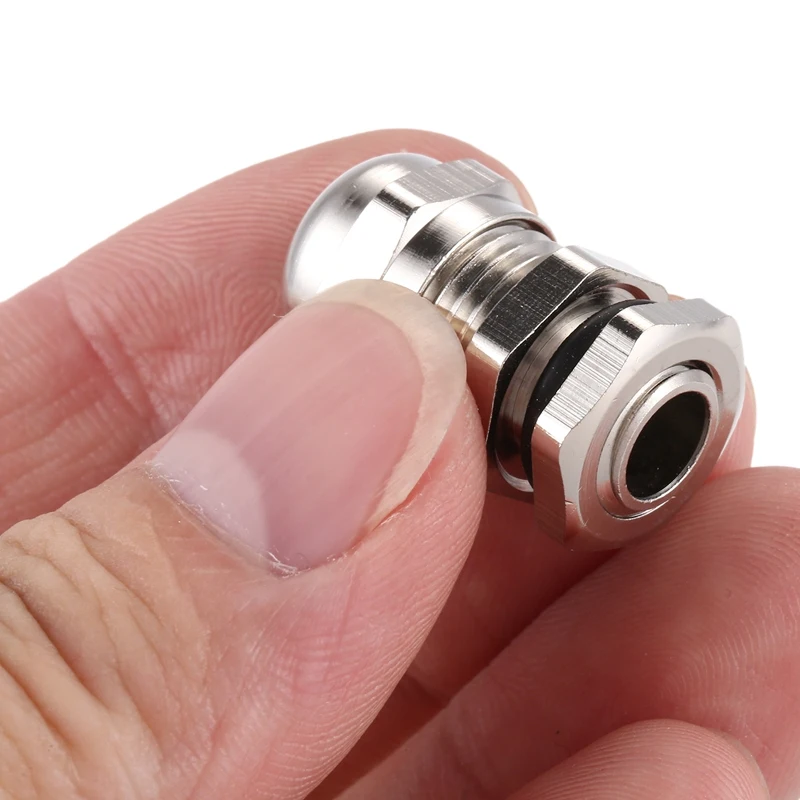 5 Pcs M12 Metal 3-6.5mm Dia Waterproof Cable Glands Connector