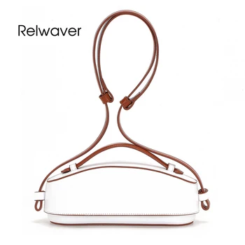 

women shoulder bag cowhide stylish small box fashion trend chest bag white brown apricot women messenger bags niche lady handbag