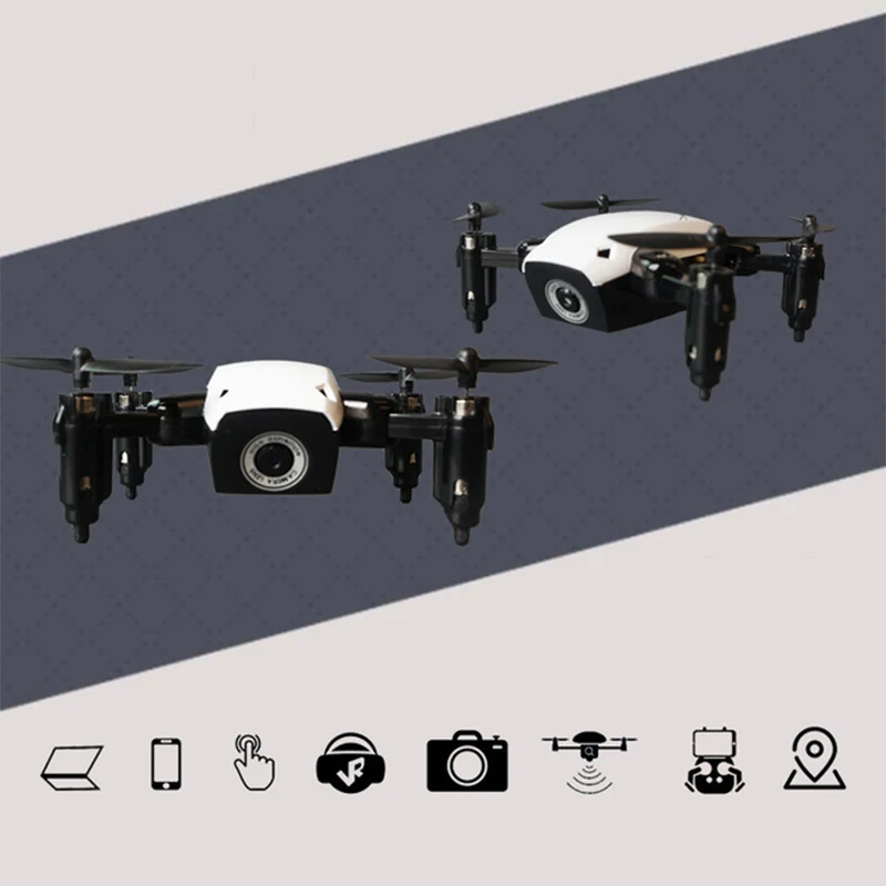 

New Mini Drone with Camera HD Stable Air Pressure Hovering System Foldable RC Helicopters Headless Mode Fashion Kid's Toys