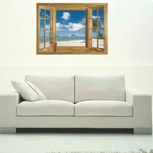 Диван спальня ТВ фон поддельные окна декоративные наклейки стиль горячие продажи стены стикер s плед окна JM8012