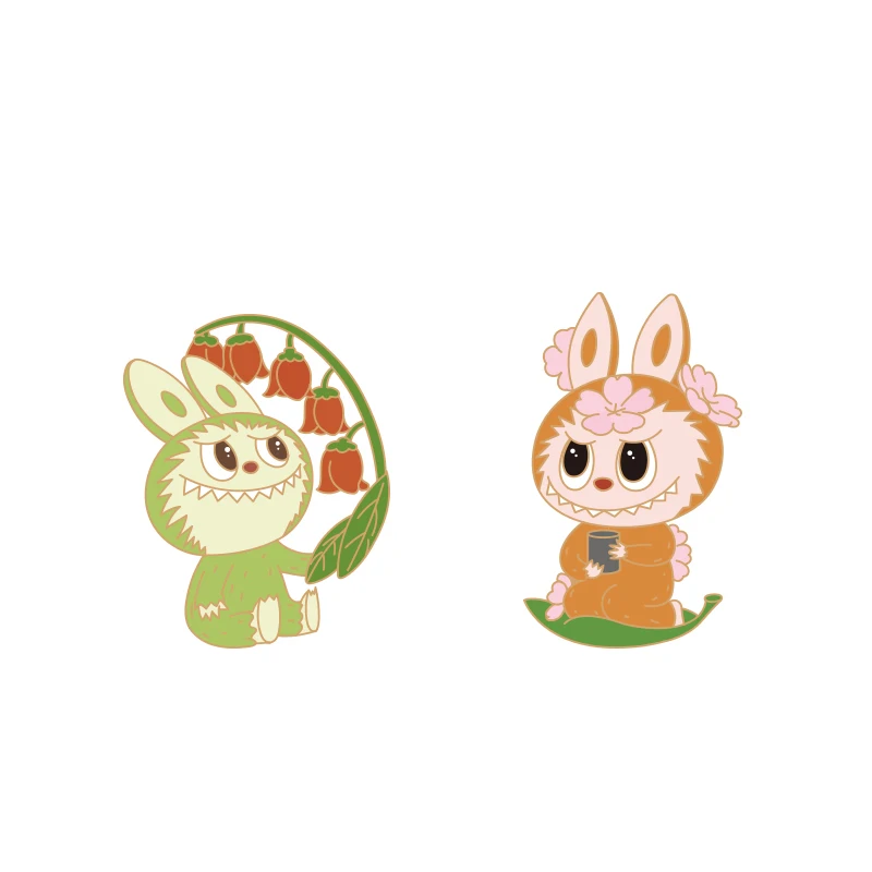 POP MART The Monsters flower elves металлический значок глухая коробка Случайная подарок