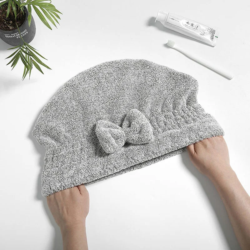 Eco-friendly Super Absorbent Hair Towel Soft Bath Head Turban Wrap Quick Dry Shower Hair Towels Hat For Drying Hair Women Girls