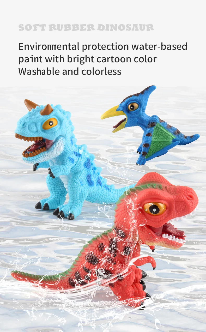 Ensemble de jouets de dinosaure en caoutchouc souple pour enfants, petit  animal de simulation, modèle de vorannosaure, grand jouet mignon pour  garçon - AliExpress