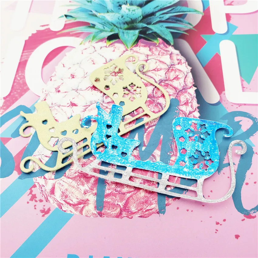 Ecool Merry Christmas серия sled металлические режущие штампы Скрапбукинг альбом DIY карты