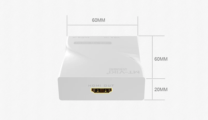 Мини-преобразователь из VGA в HDMI пластика с аудио, 1080P HD 3g/HD/SD-SDI