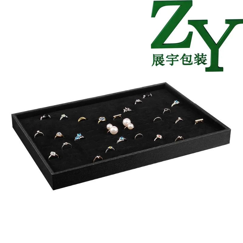 

Top Grade Flannel Jewelry Tray Show Plates 100 Bit Ring Tray Ear Stud Storage Tray