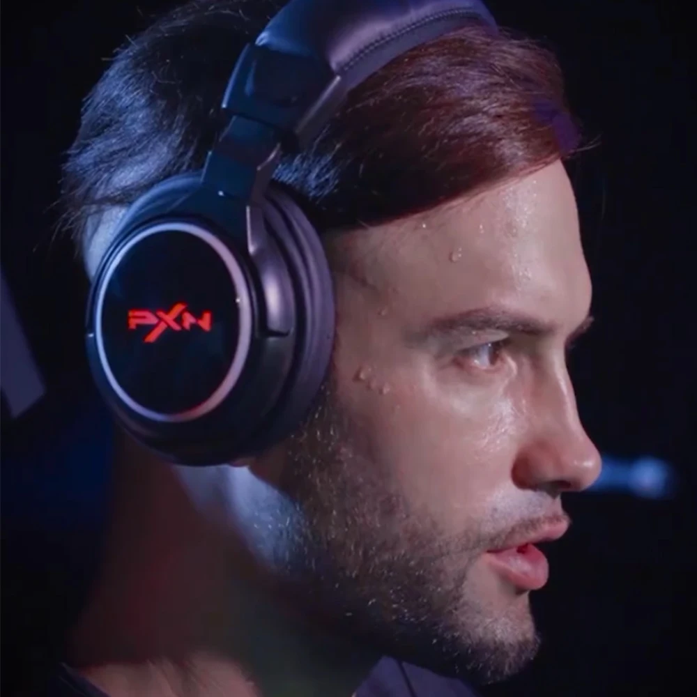 PXN-U306 Gaming Headset Headphones 7.1 Surround Sound Earphones Gamer Over Ear USB Wired Headset LED Light (2)