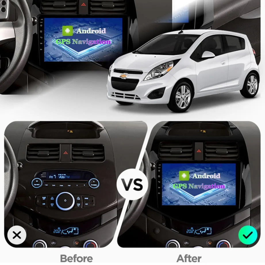 Автомагнитола 9 ''IPS Android для Chevrolet Spark 2010/2011/2012/2013/2014 мультимедийный