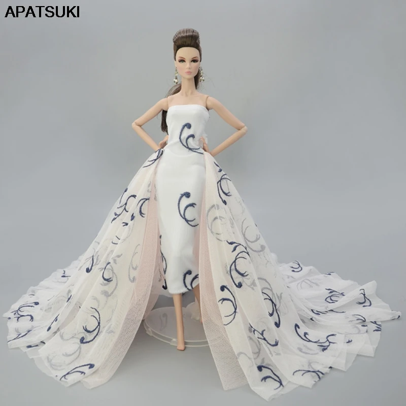 Vetements De Poupee A La Mode Robe De Mariee Pour Barbie Grandes Robes De Soiree Tenues De Fete Accessoires 1 6 Aliexpress