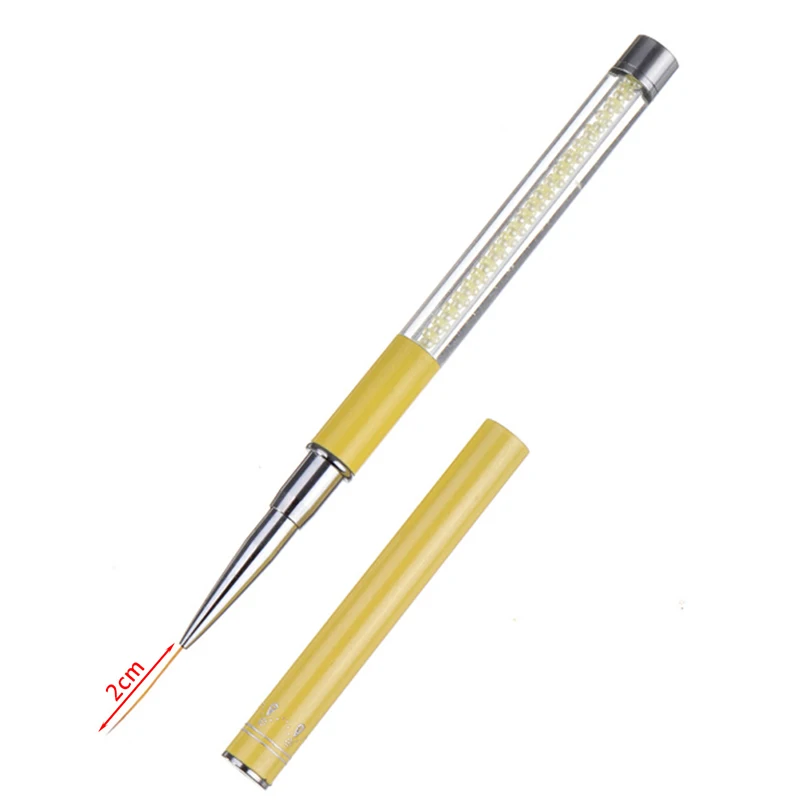 1 шт., кисть для ногтей, профессиональная ручка-лайнер для ногтей, кисть для ручного рисования, Набор насадок, инструменты для рисования, инструменты для маникюра, нейл-арта - Цвет: 20mm