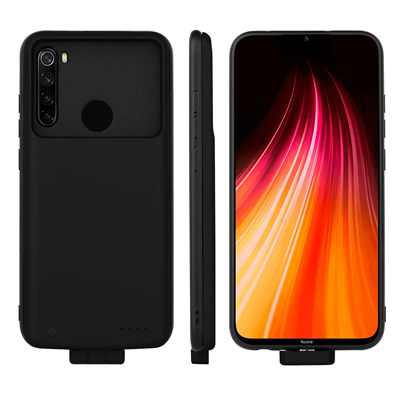 Портативный чехол с аккумулятором 5000 мАч для Xiaomi Redmi Note 8 зарядным устройством pro