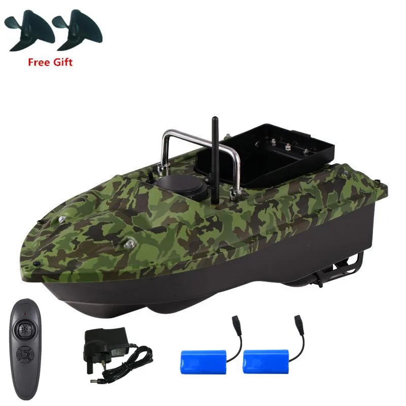 UK Plug 2 battery Новая высокоскоростная умная рыбацкая лодка RC C18 500M с двойным ночным светом с фиксированной скоростью, автоматическая подача, радиоуправляемая лодка корабль с беспроводным управлением - Цвет: UK Plug 2 battery
