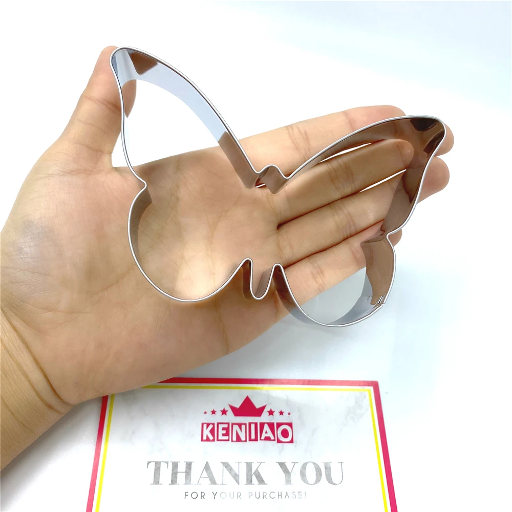 Spring Butterfly Cookie Cutter 11.4 cm Mother's Day Easter Biscuit Fondant Bread Mold Stainless Steel KENIAO cookie cutter baking mold cookie mould fondant cutter pastry cutter