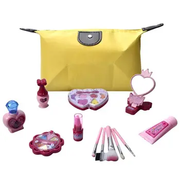 

Children Pretend Makeup Set Fake Cosmetic Toy Kit Simulation Eye Shadow Lipstick Brushes Girls Play House Role Play Toys
