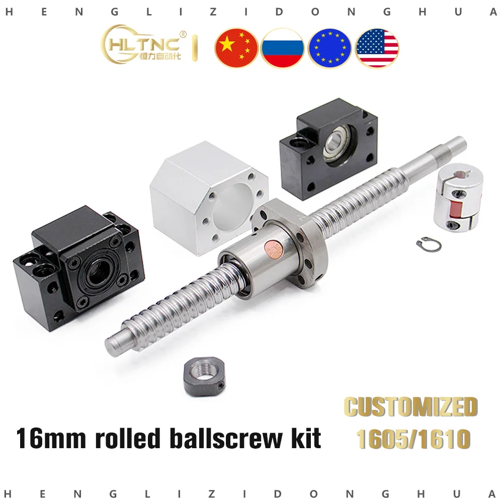 Ballscrew SFU2005-800mm with end machined+BK/BF 15 Support+Nut Housing CNC Kit 