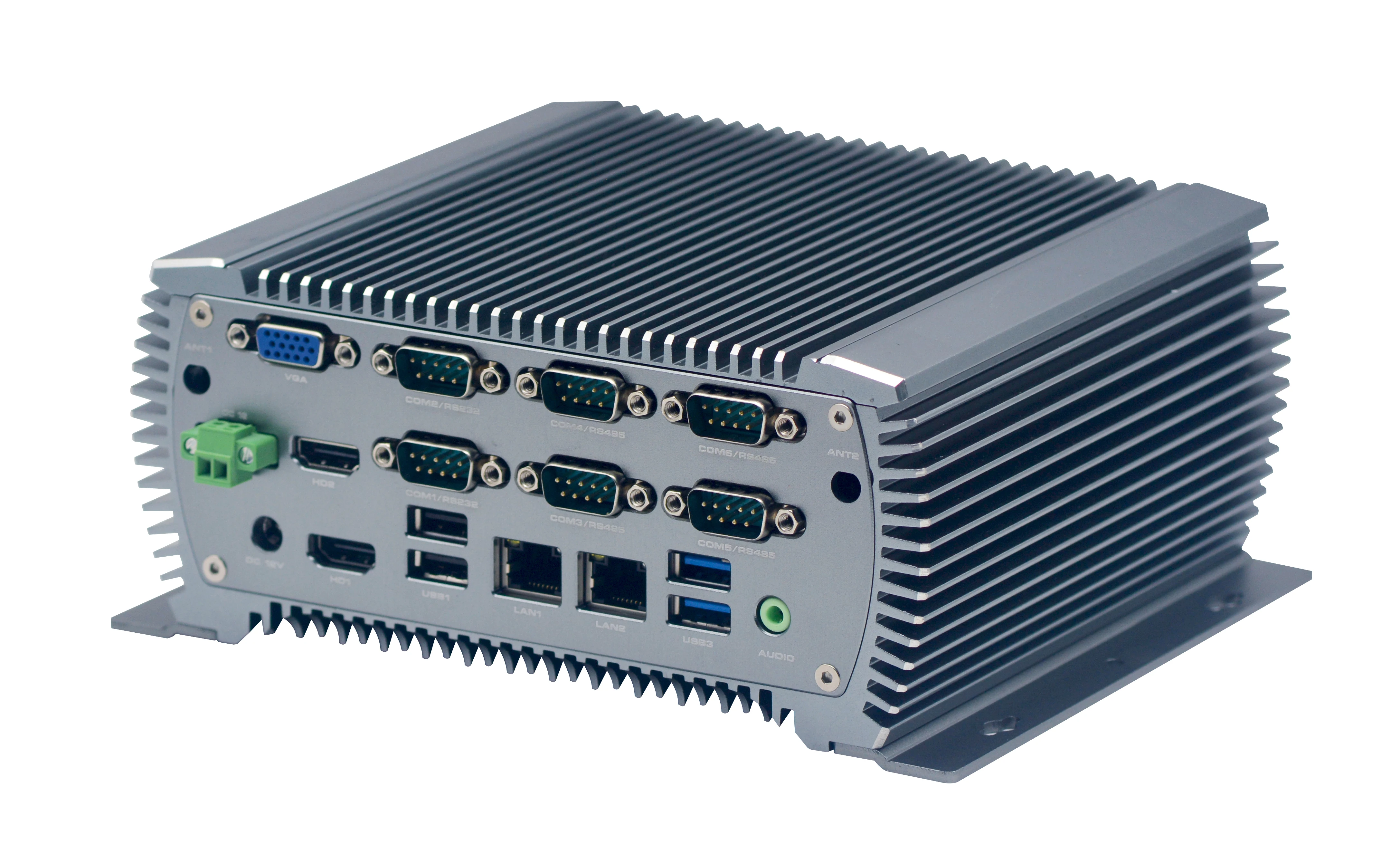 Мини ПК сервер промышленный Безвентиляторный Компьютер I5-6360U 2 * LAN 8 * USB RS232/422/485 COM GPIO Windows Linux неттоп Мини ПК сервер промышленный Безвентиляторный Компьютер I5-6360U 2 * LAN 8 * USB RS232/422/485 COM GPIO Windows Linux неттоп