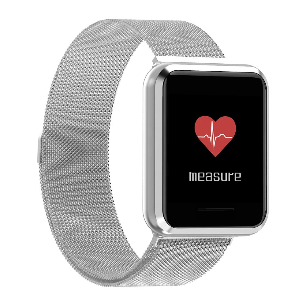 Постоянный дисплей экран Smartwatch IP67 водонепроницаемый смарт-часы фитнес-трекер Видимый под солнцем шагомер для iOS Android