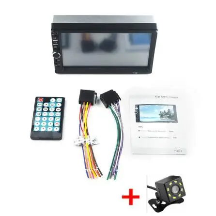 with 8led camera Leadfan HD " Автомагнитола 2 автомобиля радио 2 Din сенсорный экран автомобильное аудио Bluetooth USB камера заднего вида мультимедиа MP5 плеер - Цвет: with 8led camera