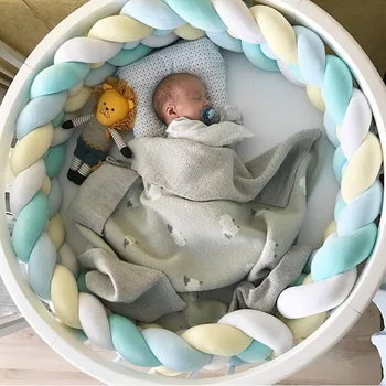 Paraurti del bambino letto treccia nodo cuscino cuscino paraurti per neonato Bebe culla Protector culla paraurti passeggino paraurti decorazione della stanza