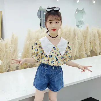 

Kids Girls Clothing Sets Summer New Style Brand Baby Girls Clothes Printed Short Sleeve Shirt+Shorts 2Pcs Children Clothes Suits