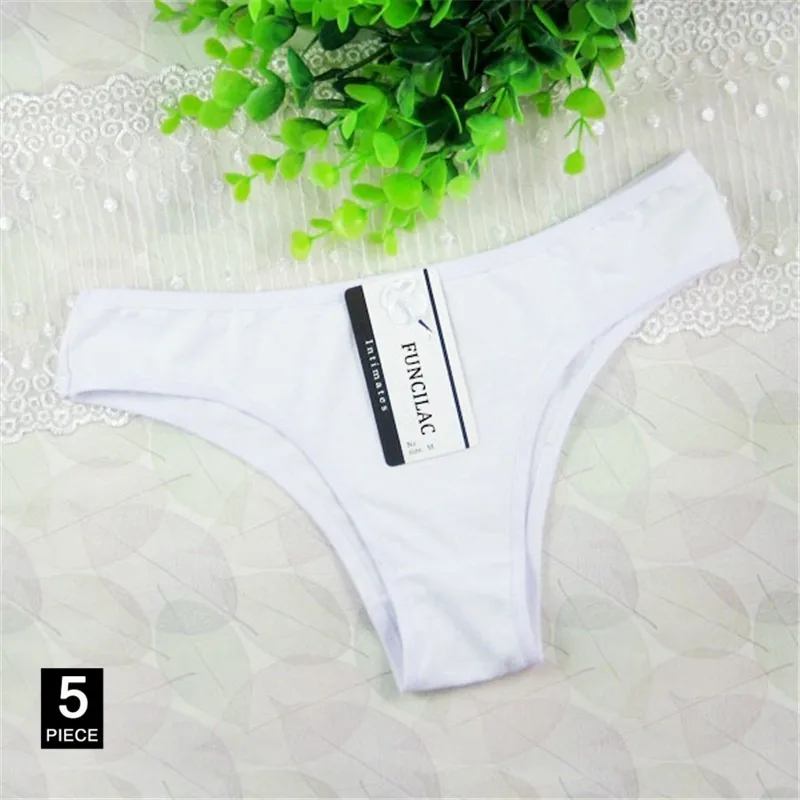 White-5 pcs Сексуальные женские трусики, хлопковое нижнее белье для девочек, женское нижнее белье размера плюс, Трусики-бикини, Дамский Комплект трусиков xxl, 5 шт./партия - Цвет: White-5 pcs