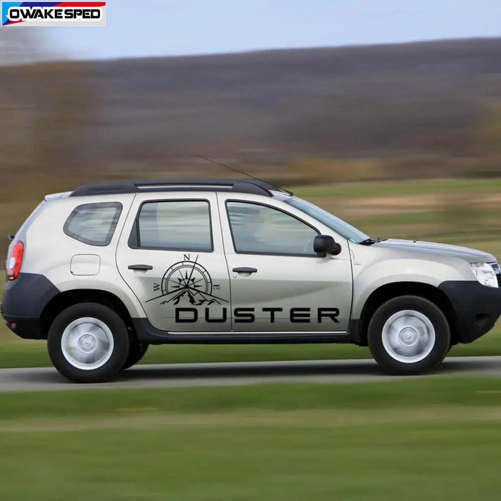 Для Dacia Renault Duster компас горный графика тела стикер двери автомобиля боковой Декор виниловая наклейка внедорожные Стильные наклейки
