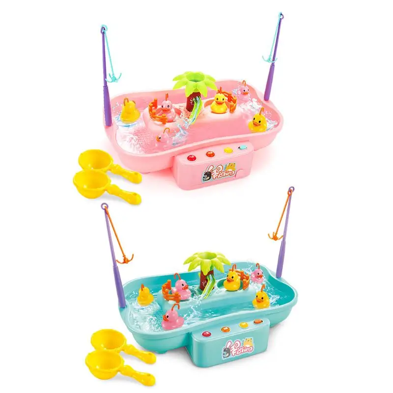 

Kids Simulated Electric Fishing Toys Water Cycle Game Fish Light Music Baby Bath