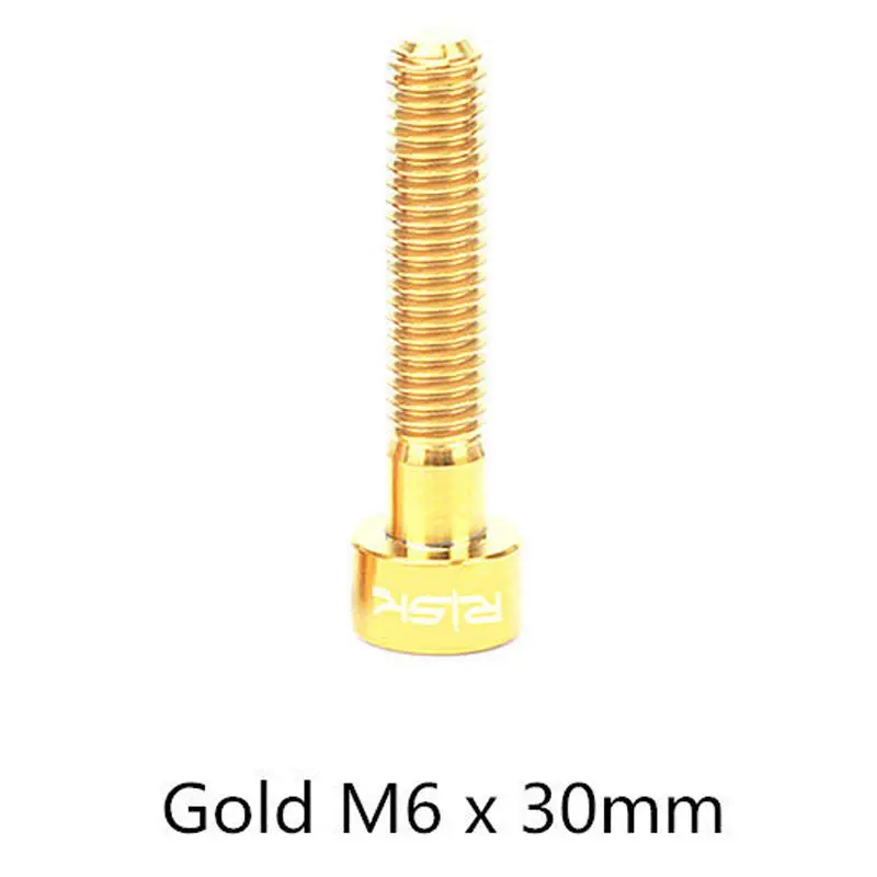 M6X30mm титановые болты для MTB велосипедная Колонка гарнитура стволовая крышка болт велосипед винт золото